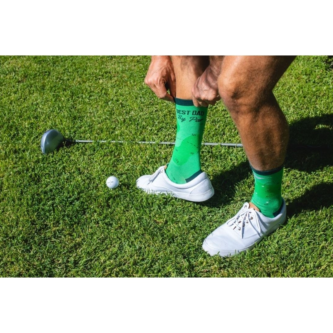 Mens Best Dad By Par Socks Funny Fathers Day Golf Novelty Graphic Footwear Image 8