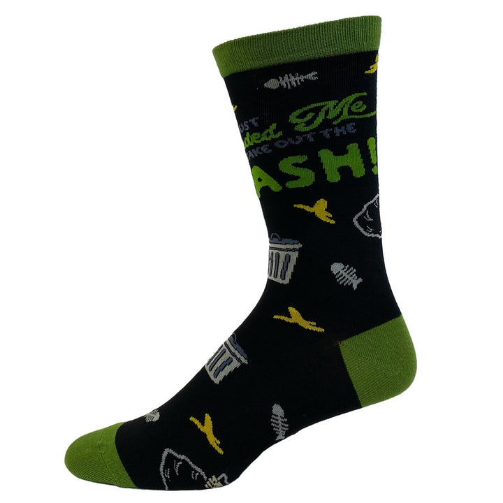 Mens You Just Reminded Me To Take Out The Trash Socks Funny Sarcastic Garbage Graphic Footwear Image 4