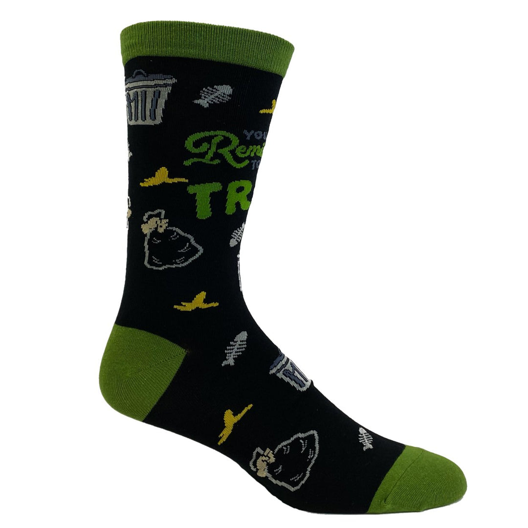 Mens You Just Reminded Me To Take Out The Trash Socks Funny Sarcastic Garbage Graphic Footwear Image 6