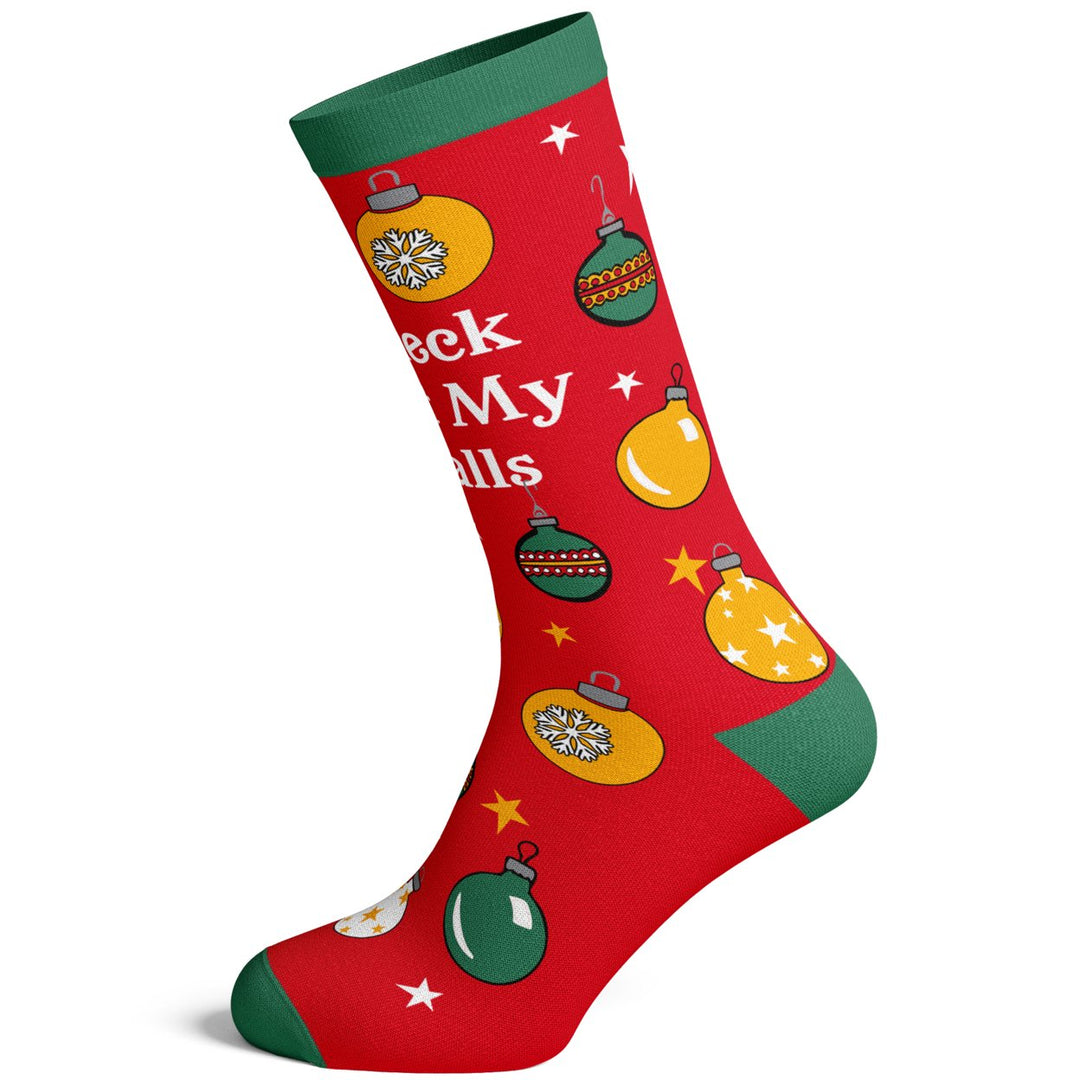 Mens Check Out My Balls Socks Funny Christmas Tree Ornaments Graphic Novelty Footwear Image 4