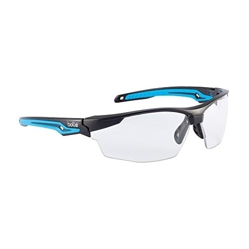 Boll Safety 40301 Tryon Safety Glasses Platinum Black/Blue Frame Clear Lenses Universal CLEAR PC Image 1