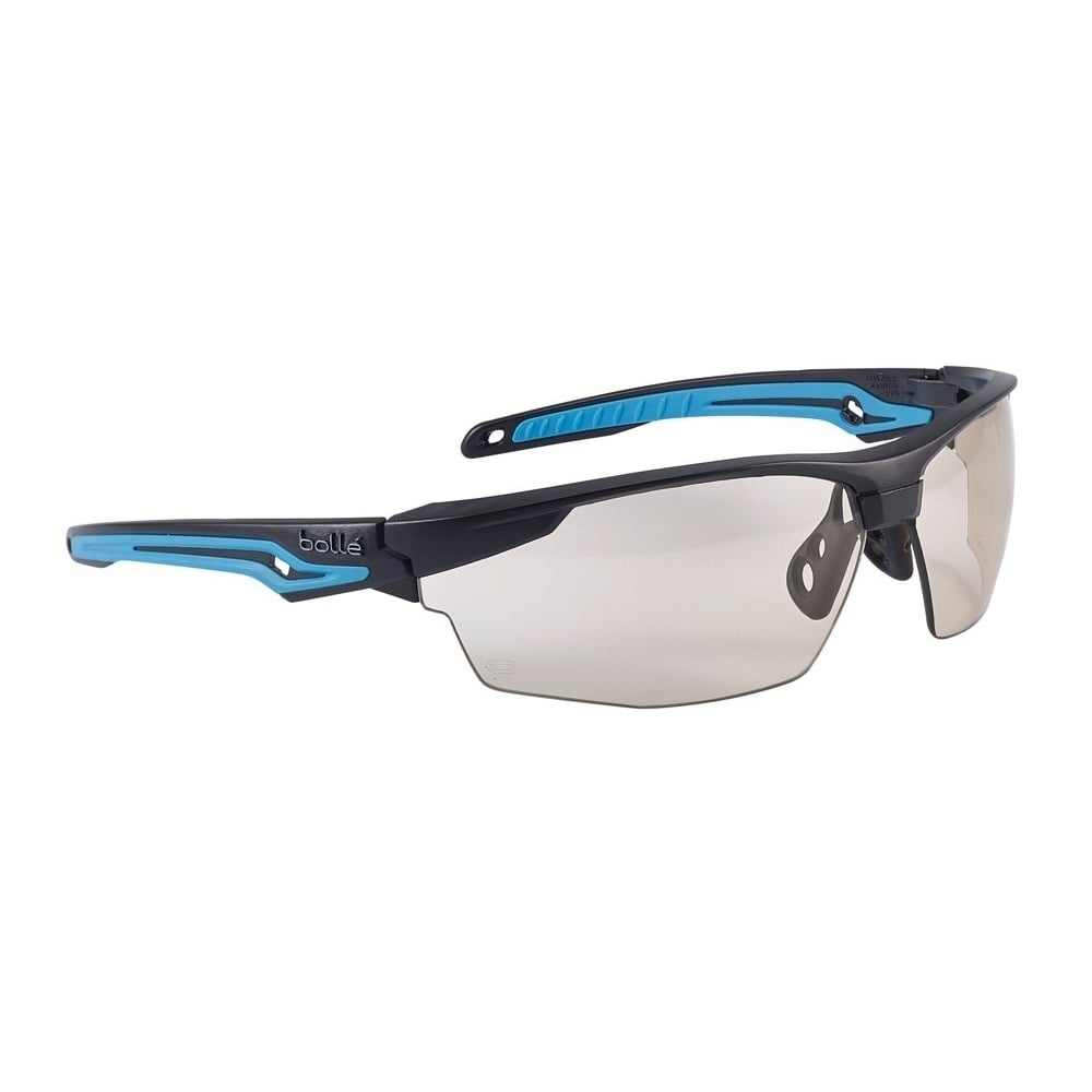 Boll Safety 40305 Tryon Safety Glasses Platinum Black/Blue Frame CSP Lenses ONE SIZE CLEAR Image 2