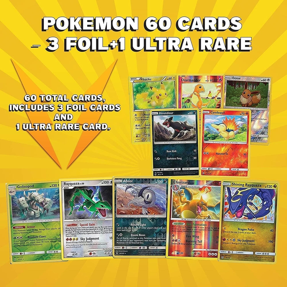 Pokemon TCG 60ct Pack Trading Card Game 3 Foil 1 Ultra Rare Assortment Mighty Mojo Image 2