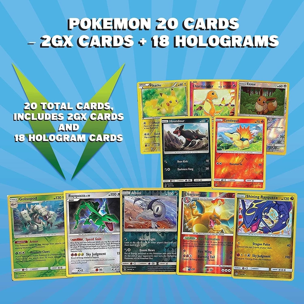 Pokemon TCG 20ct Card Pack 2GX 18 Holograms Exclusive Expansions Trading Game Mighty Mojo Image 2