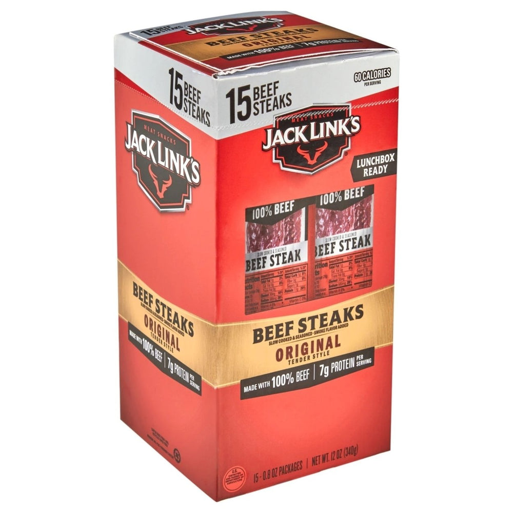 Jack Links Original Tender Style Beef Steak 0.8 Ounce (15 Count) Image 2