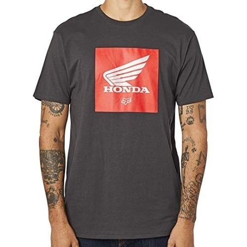 Fox Racing Mens Honda Premium Update Shirts GREY/RED Image 4