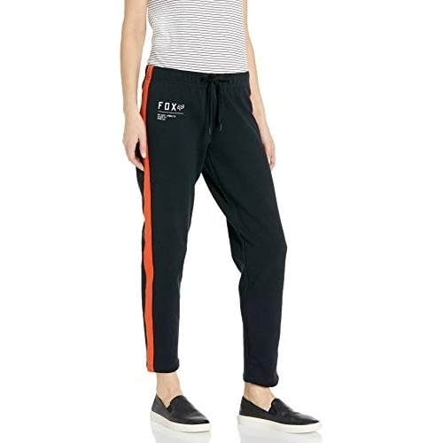 Fox Racing Womens Mesa Fleece Pants Black Orange Tapered Leg 80% Cotton 20% Poly Image 1