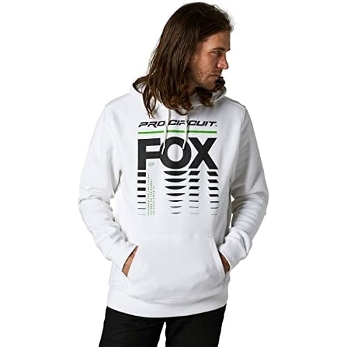 Fox Racing Pro Circuit Pullover Fleece White Mens Size Large Hoodie Sweatshirt Image 1