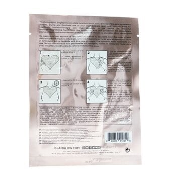 Glamglow Bright Between The Girls Instant Radiance Hydrating Decollete Mask 1sheet Image 3