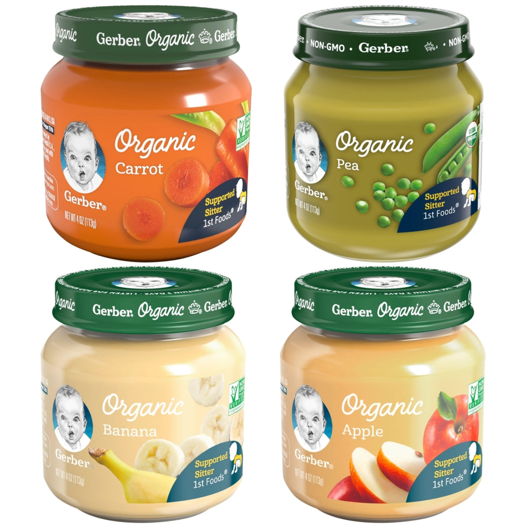 Gerber 2nd Foods Organic Baby Food Fruit and Veggie Value Pack 4 Oz (20 Count) Image 3