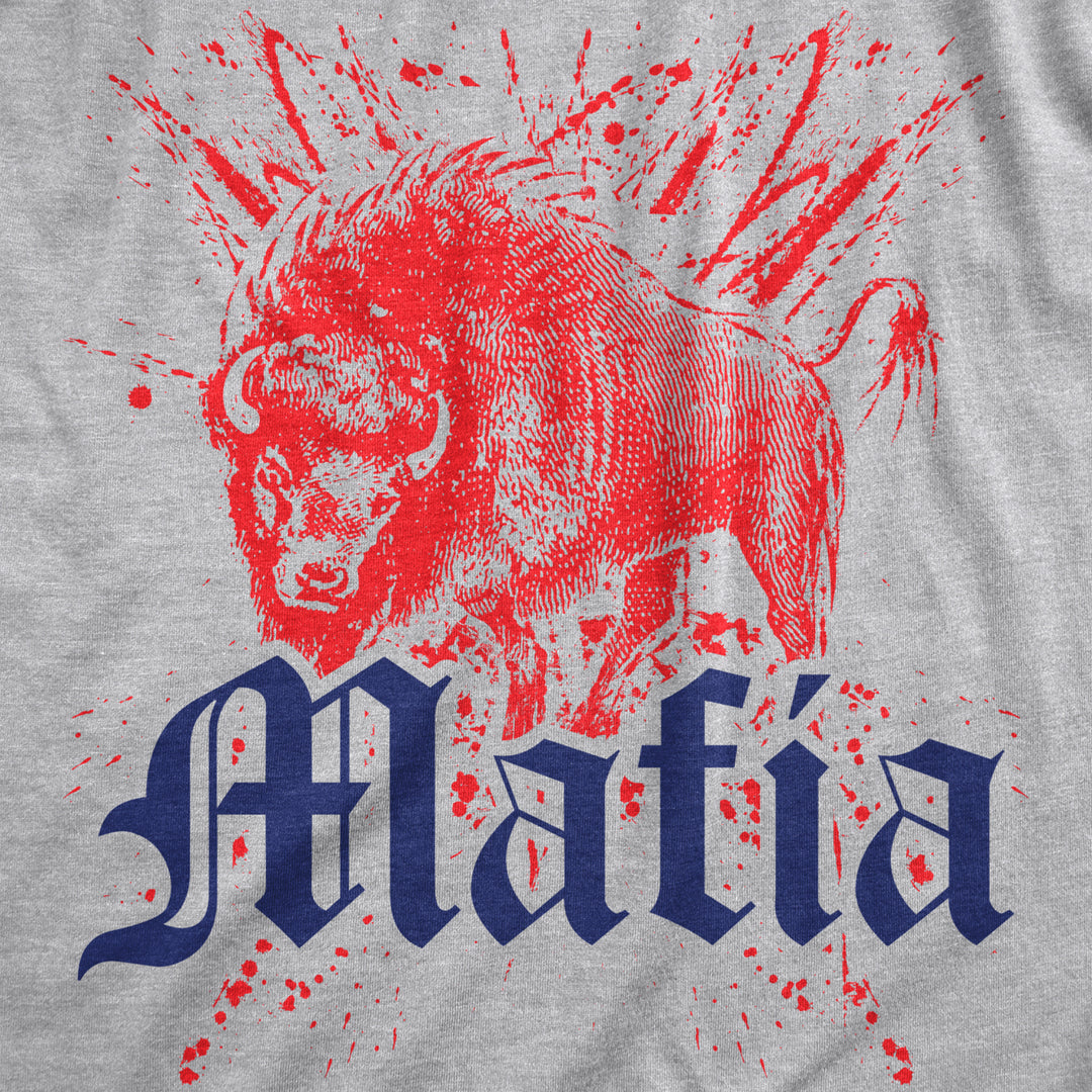 Womens Buffalo Mafia T Shirt Funny Football Graphic Novelty Tee For Ladies Image 2