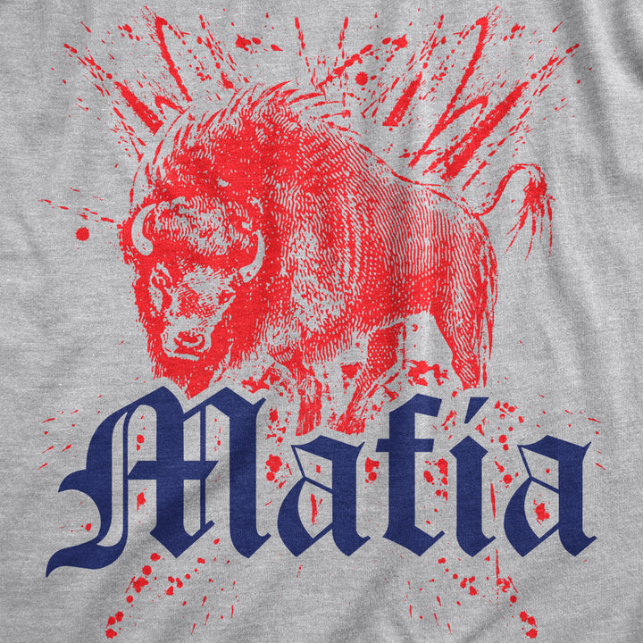 Womens Buffalo Mafia T Shirt Funny Football Graphic Novelty Tee For Ladies Image 2