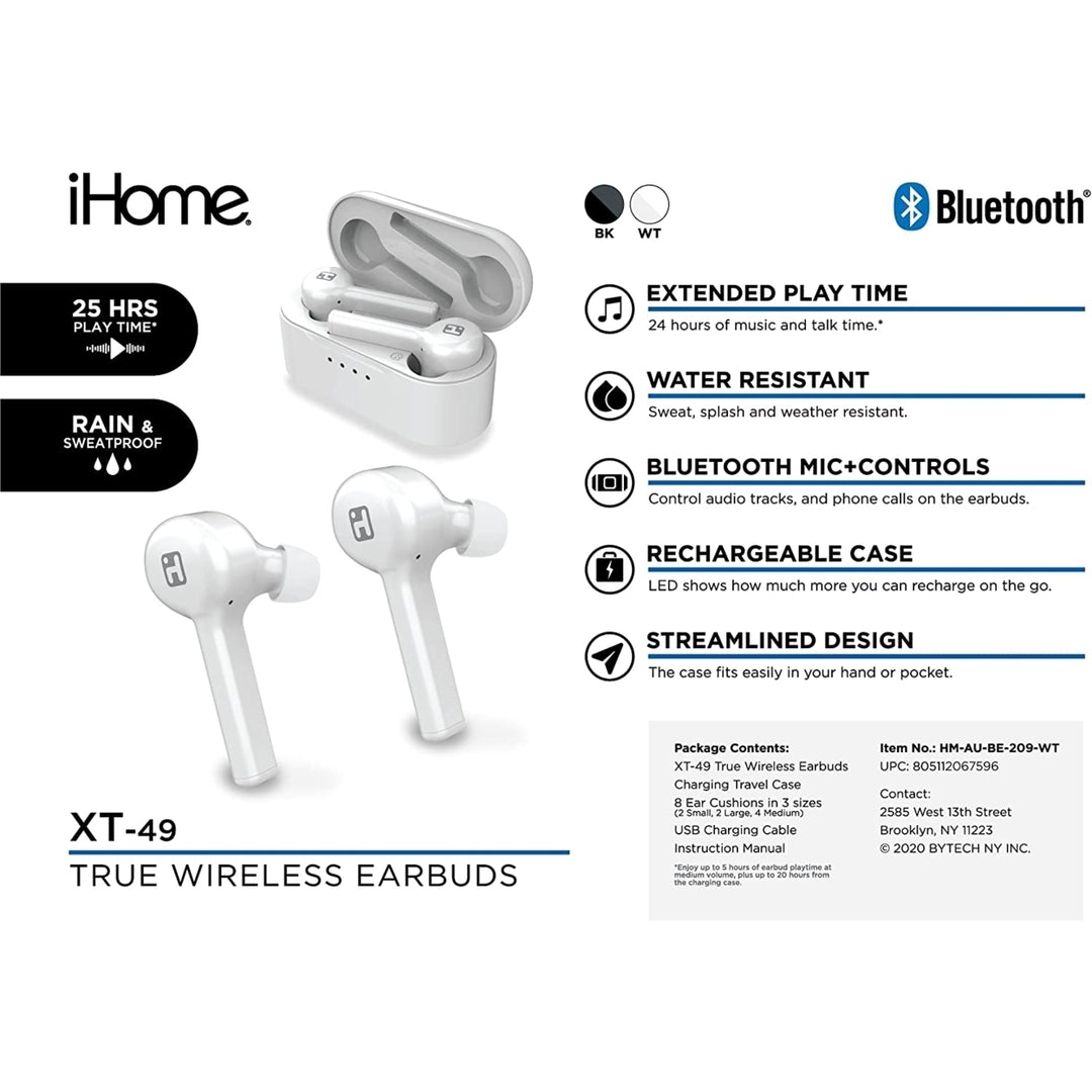 XT-49 Bluetooth Stereo TWS Earbuds with Rechargeable Case (BE-209) Image 4