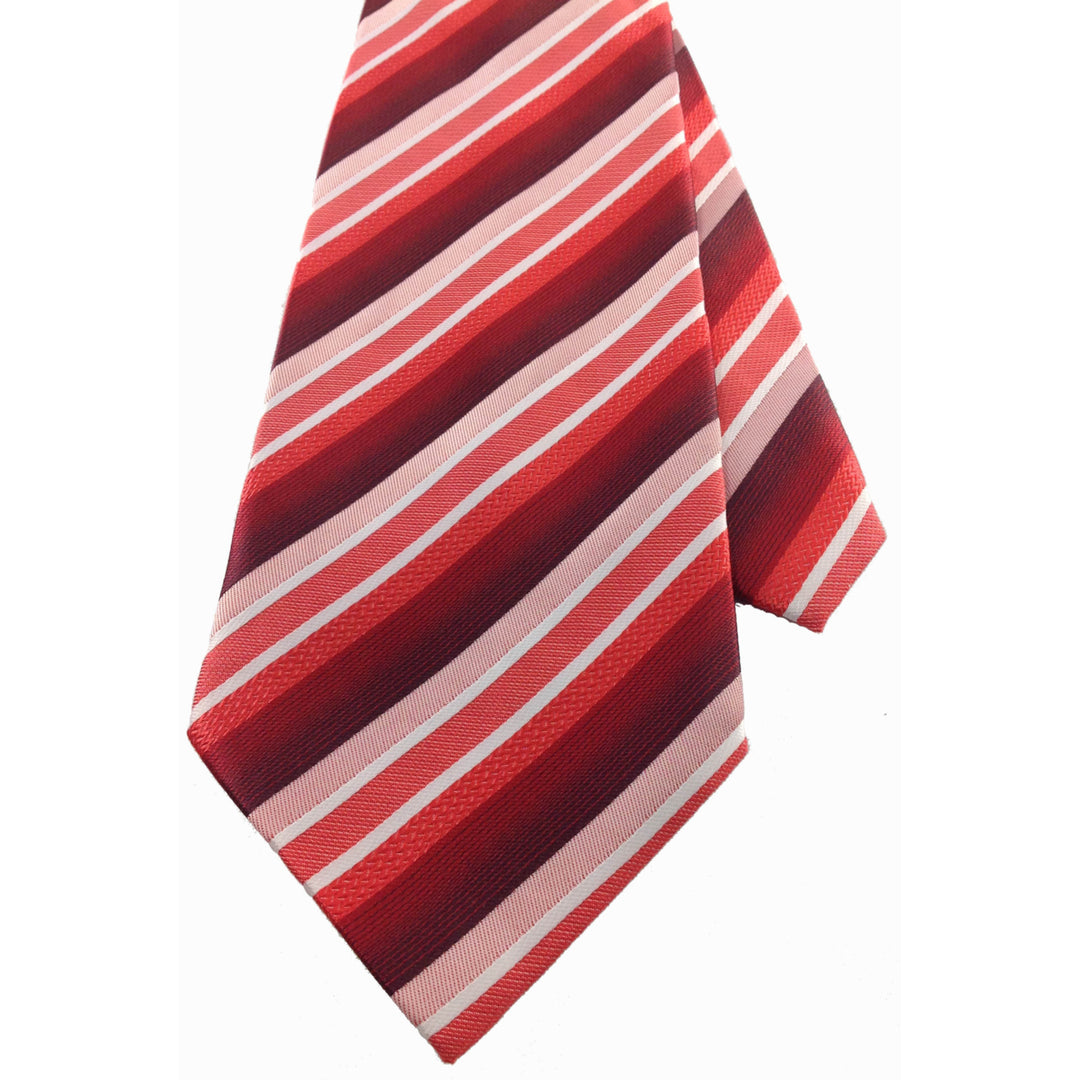 Mens Necktie Silk Ties Red Orange White Silk Tie Hand Made Executive Pro Design Birthday Christmas Valentines Gift Image 3