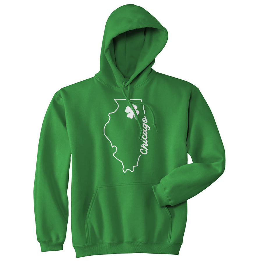 Chicago Illinois Saint Patricks Day Hoodie Funny St Paddys Day Parade Graphic Sweat Shirt Image 1