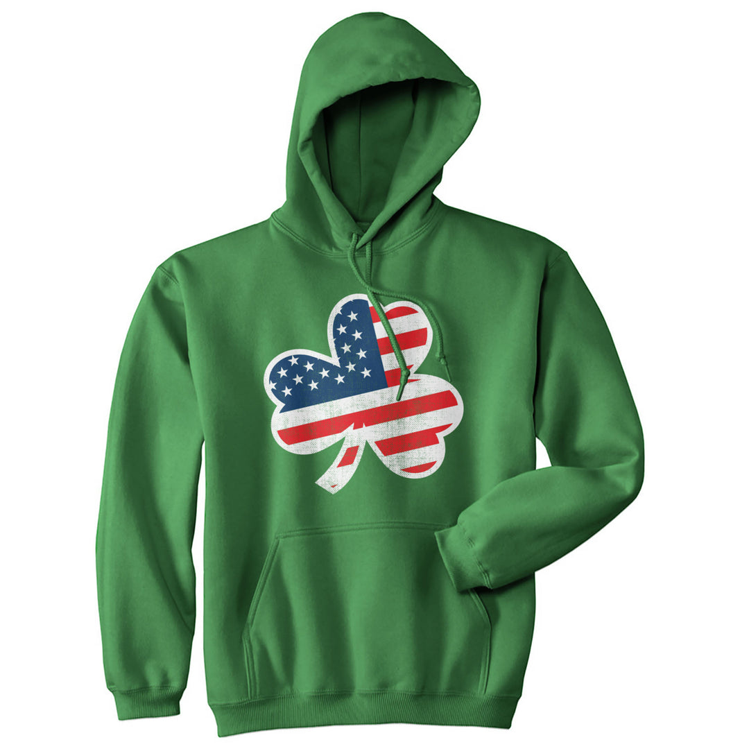 American Flag Shamrock Hoodie Funny St Patricks Day Parade Irish Pride Graphic Sweatshirt Image 1
