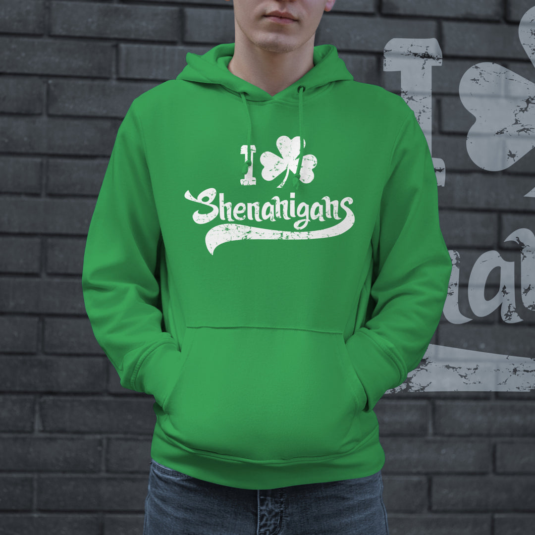 I Clover Shenanigans Hoodie Funny Irish Clover SweatShirt Novelty Shirt Image 4