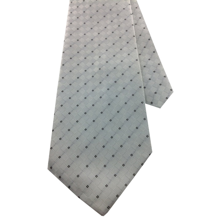 Mens Necktie Silk Tie White Black Checked Silk Tie Hand Made Executive Pro Design Birthday Christmas Valentines Gift Image 3