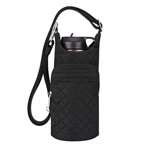 Travelon Anti-Theft Water Bottle Tote Black Insulated 43426-500 One Size Image 1