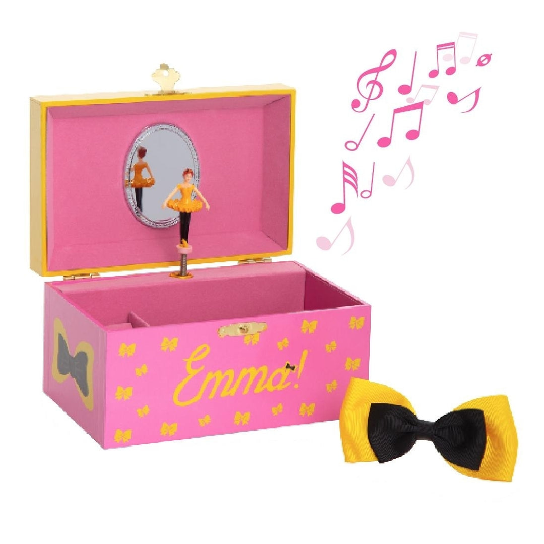 The Wiggles Emma Watkins Ballerina Musical Jewelry Box and Hairbow Image 1
