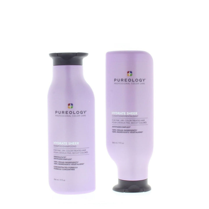 Pureology Hydrate Sheer Shampoo and Conditioner 9oz/266ml Combo Image 1