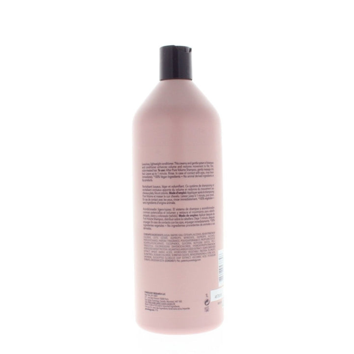 Pureology Pure Volume Conditioner 1 Liter Color-Treated Hair Wheat Protein Eucalyptus Image 2