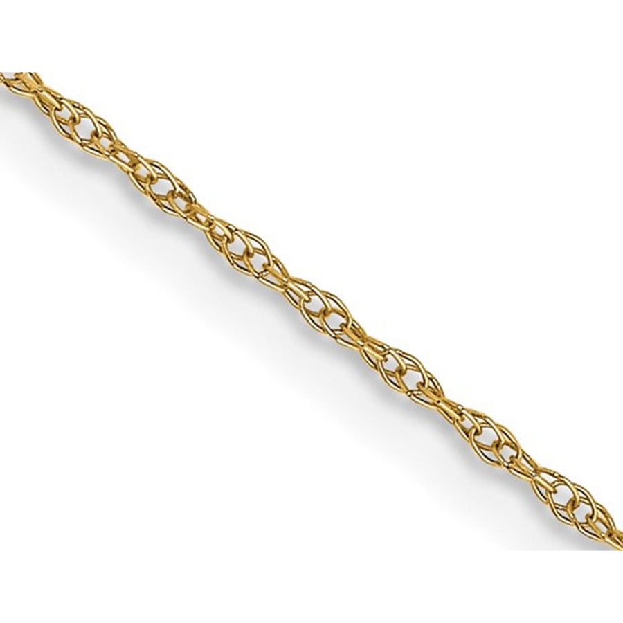 24 inch 6R Cable Rope Chain in 14 Karat Yellow Gold (0.6mm) Image 1