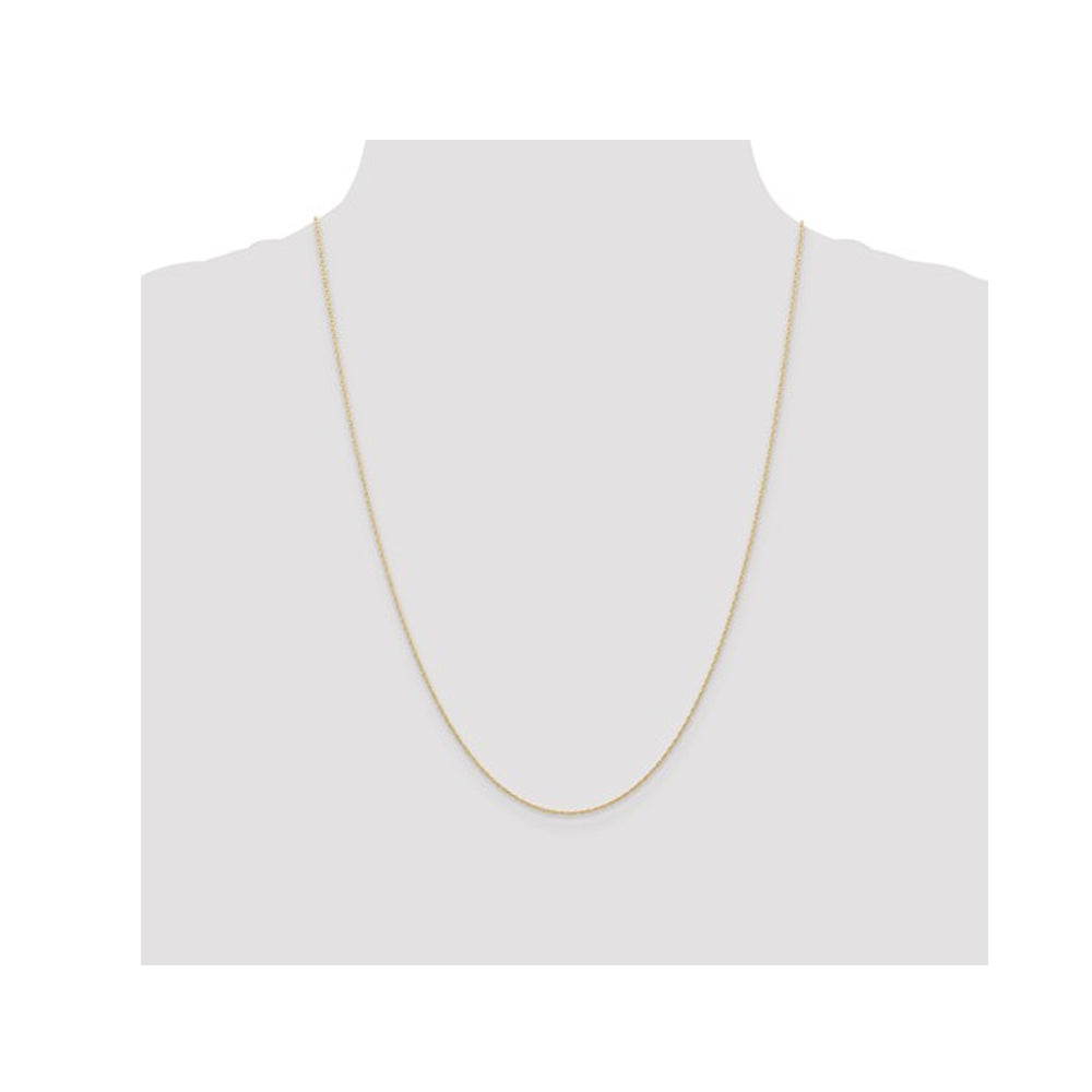 24 inch 6R Cable Rope Chain in 14 Karat Yellow Gold (0.6mm) Image 4