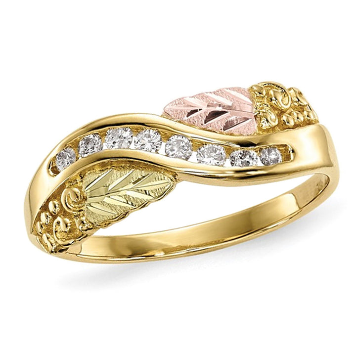 10K Yellow Gold Black Hills Diamond Ring 1/6 carat (ctw) Image 1