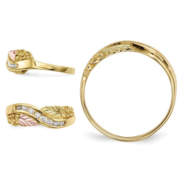 10K Yellow Gold Black Hills Diamond Ring 1/6 carat (ctw) Image 3