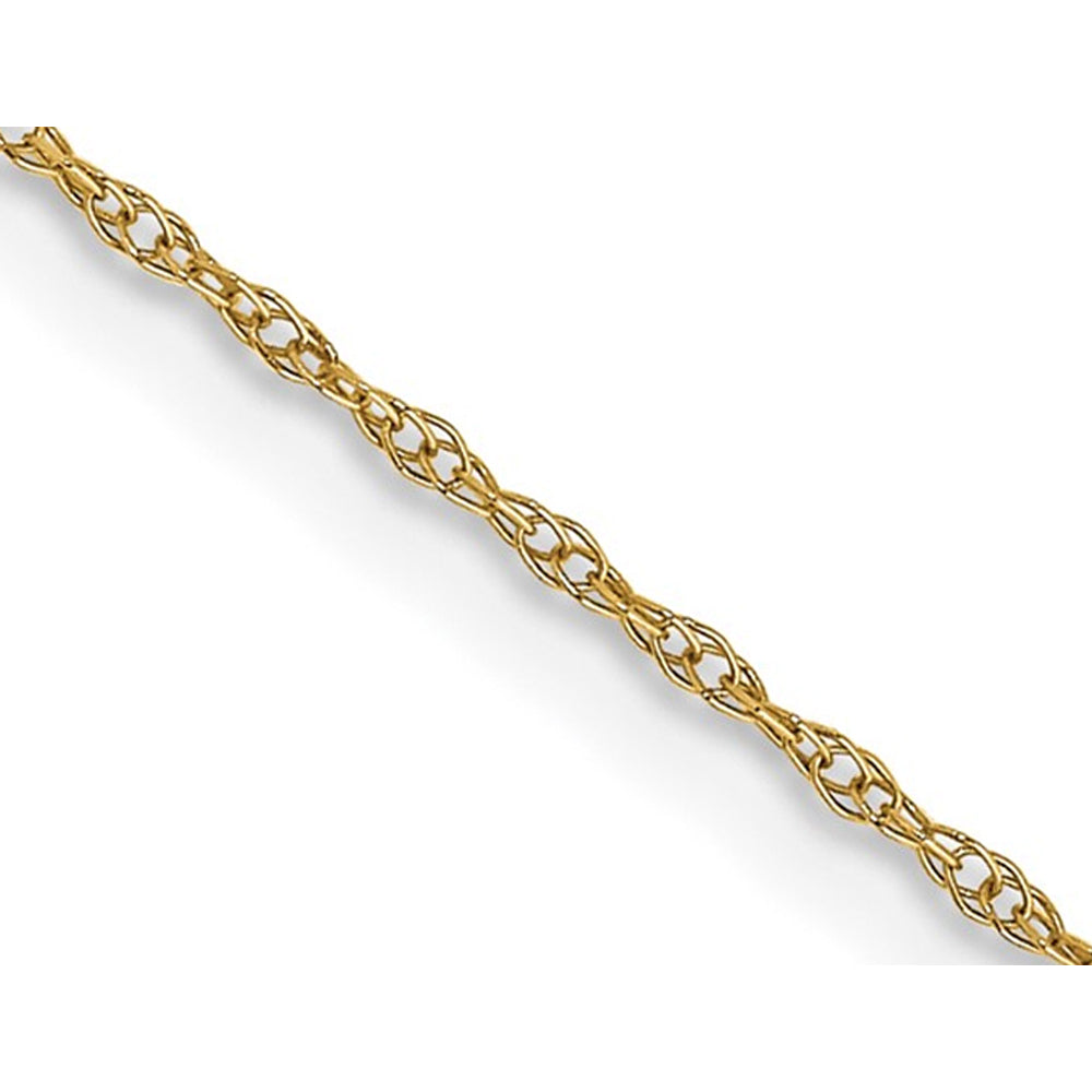 22 inch 6R Cable Rope Chain in 14 Karat Yellow Gold .6mm Image 1