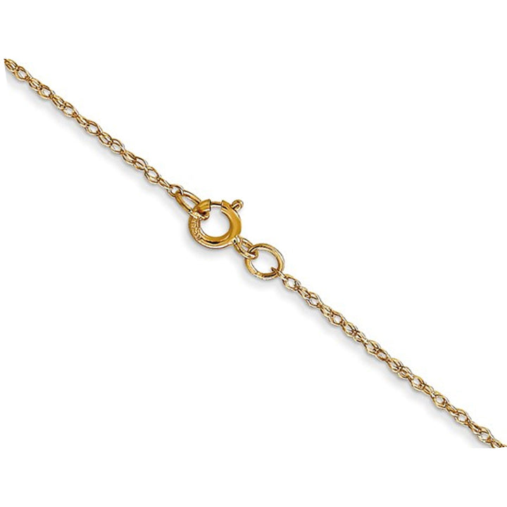 22 inch 6R Cable Rope Chain in 14 Karat Yellow Gold .6mm Image 4