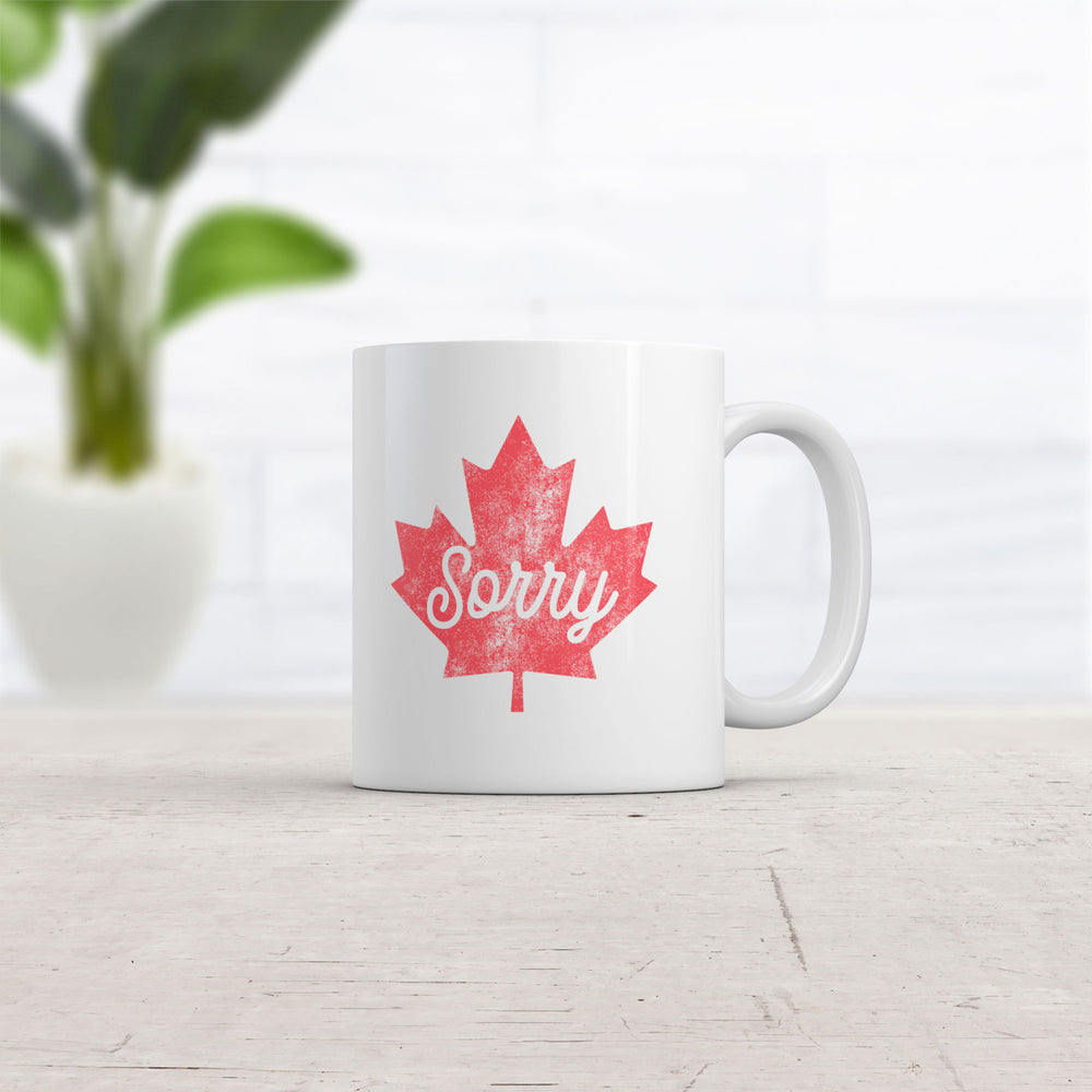 Maple Leaf Sorry Mug Funny Canadian Humor Coffee Cup - 11oz Image 2