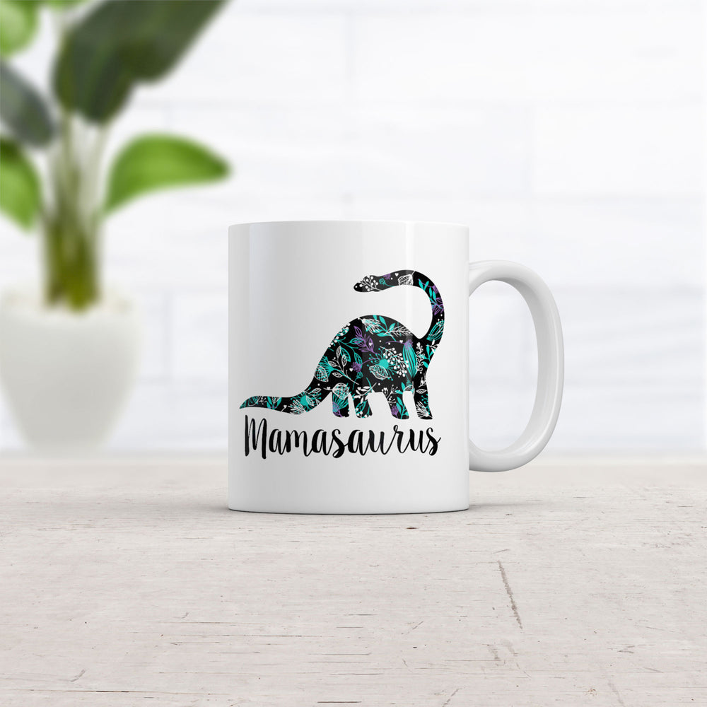 Mamasaurus Floral Mug Funny Dinosaur Mothers Day Coffee Cup - 11oz Image 2