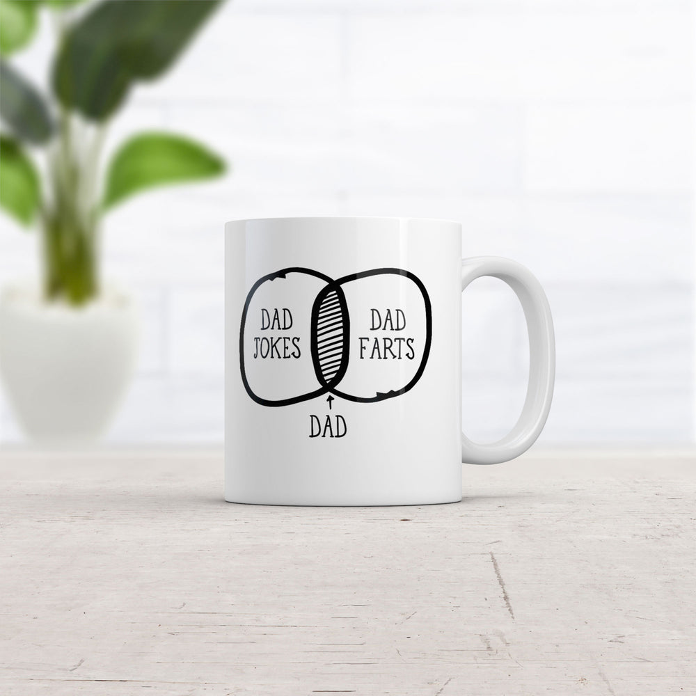 Dad Venn Diagram Funny Dad and f**t Jokes Fathers Day Ceramic Drinking Coffee Mug - 11oz Image 2