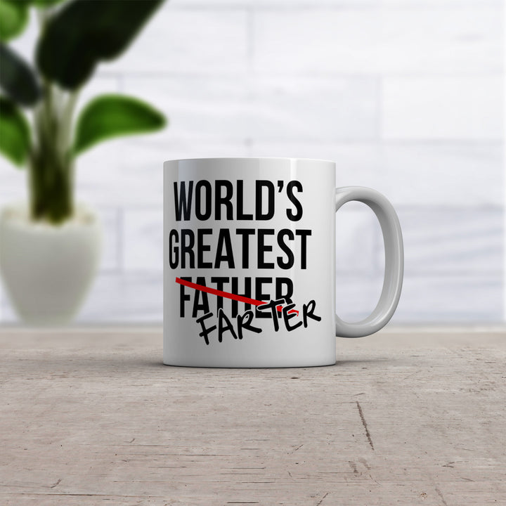 Worlds Greatest Farter I Mean Father Funny Fathers Day Ceramic Coffee Drinking Mug - 11oz Image 2