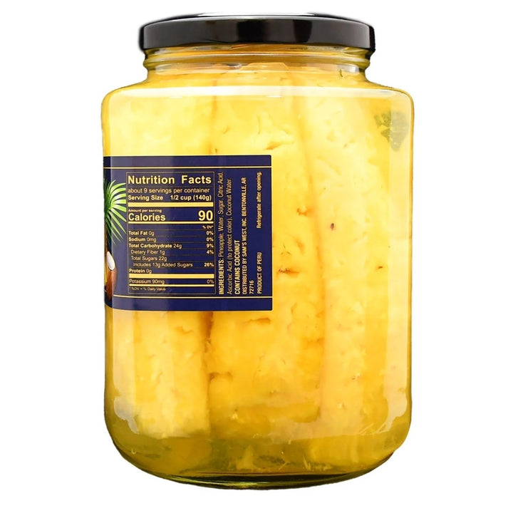 Members Mark Pineapple Spears in Coconut Water (42 Ounce) Image 3