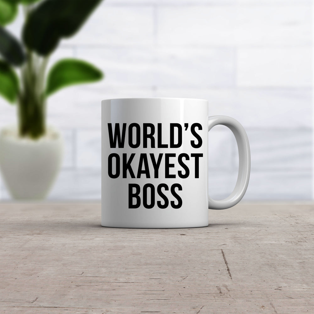 Worlds Okayest Boss Funny Business Owner Ceramic Coffee Drinking Mug - 11oz Image 2