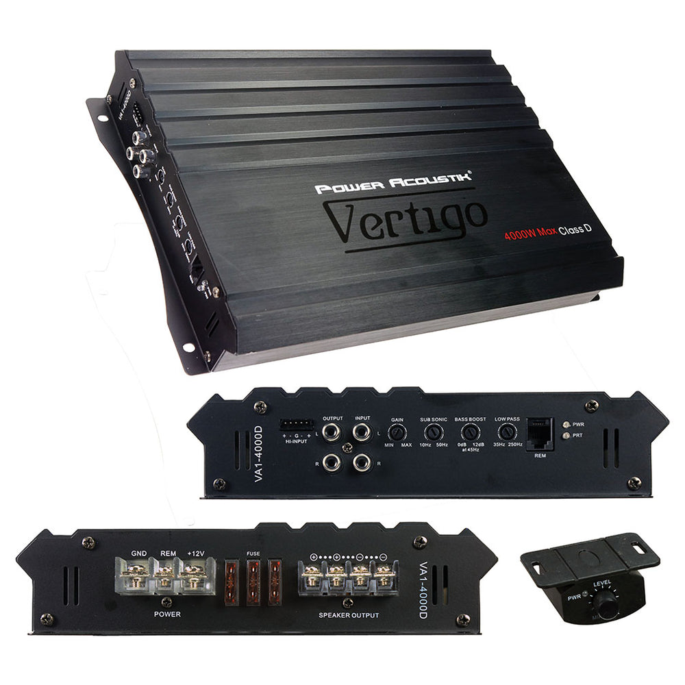 Power Acoustik Vertigo Monoblock Amplifier 4000W Class D High Performance Image 2