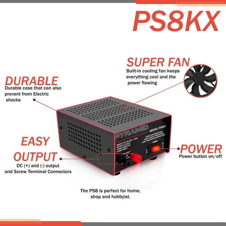 Pyramid 6 Amp Power Supply Image 3