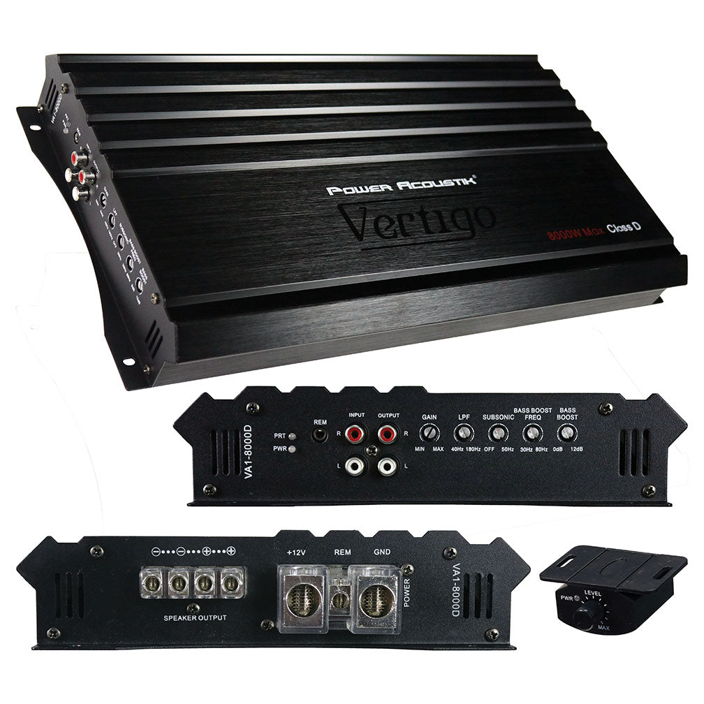 Power Acoustik Vertigo Monoblock Amplifier 8000W Class D High Efficiency Image 6