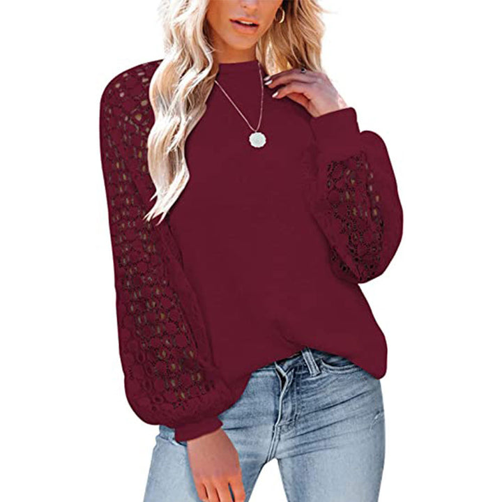 Round Neck Loosen Casual Tops Image 6