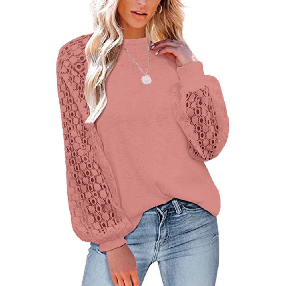 Round Neck Loosen Casual Tops Image 1