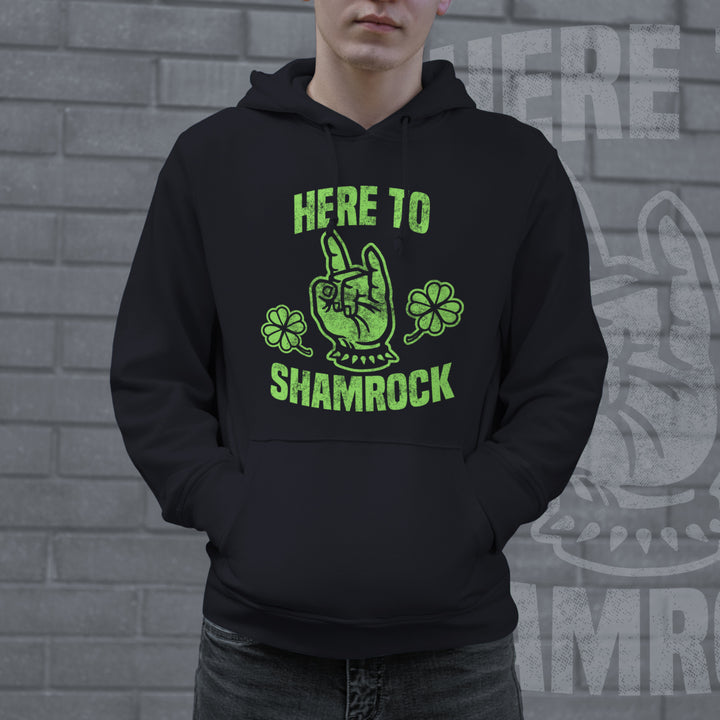 Here To Shamrock Hoodie Funny St Patricks Day Shirt Cool Outfit for Parade Fun Graphic Sweatshirt Image 2