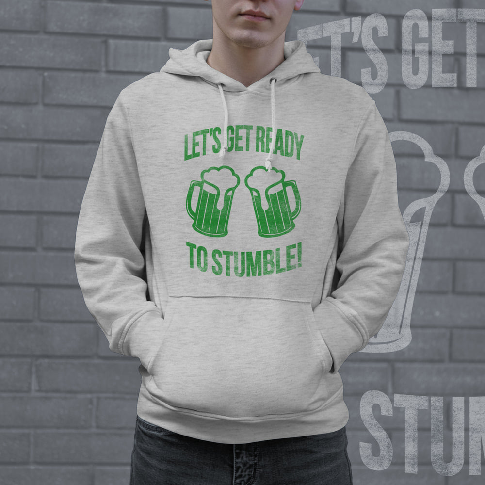 Lets Get Ready To Stumble Hoodie Funny St Patricks Day Green Saint Paddy Saying Drinking Sweatshirt Image 2