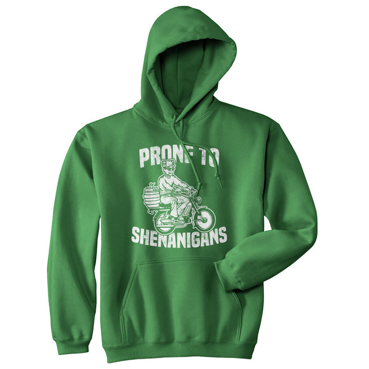 Prone To Shenanigans Hoodie Funny St Patricks Day Drinking Shirt Graphic Saint Paddy Sweatshirt Image 1