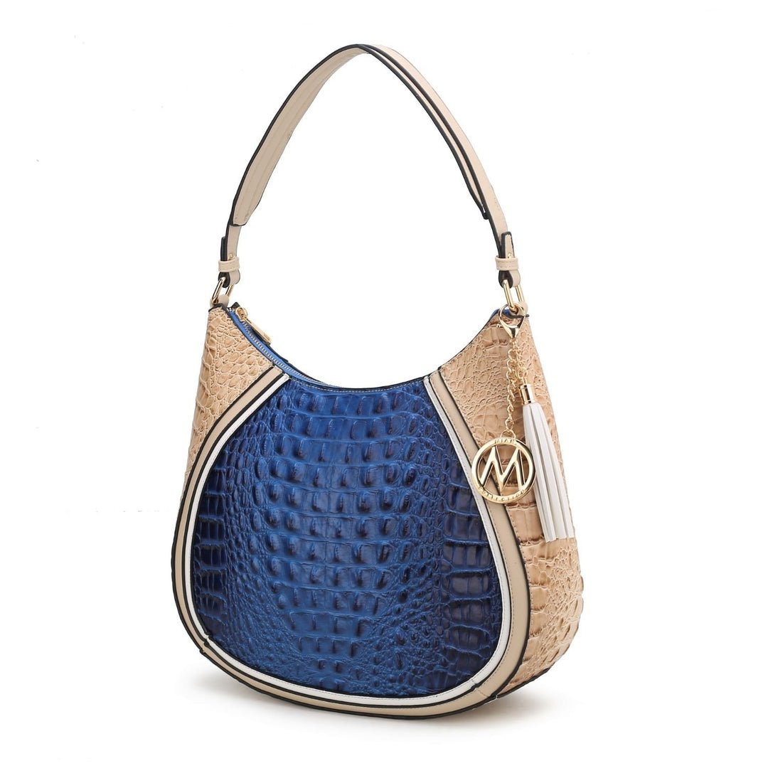 Nayra Shoulder Bag Multi-Functional Embossed Hobo Handbag by Mia K. Image 2