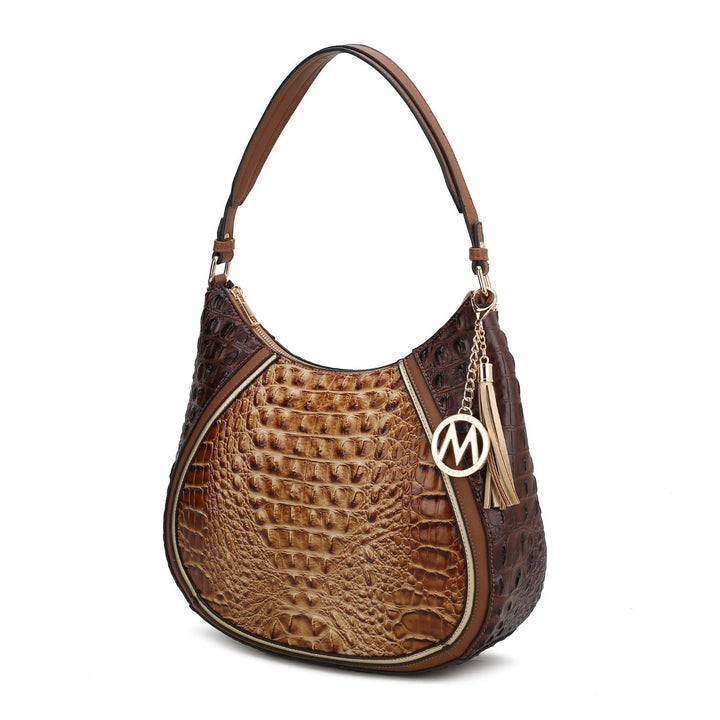 Nayra Shoulder Bag Multi-Functional Embossed Hobo Handbag by Mia K. Image 4