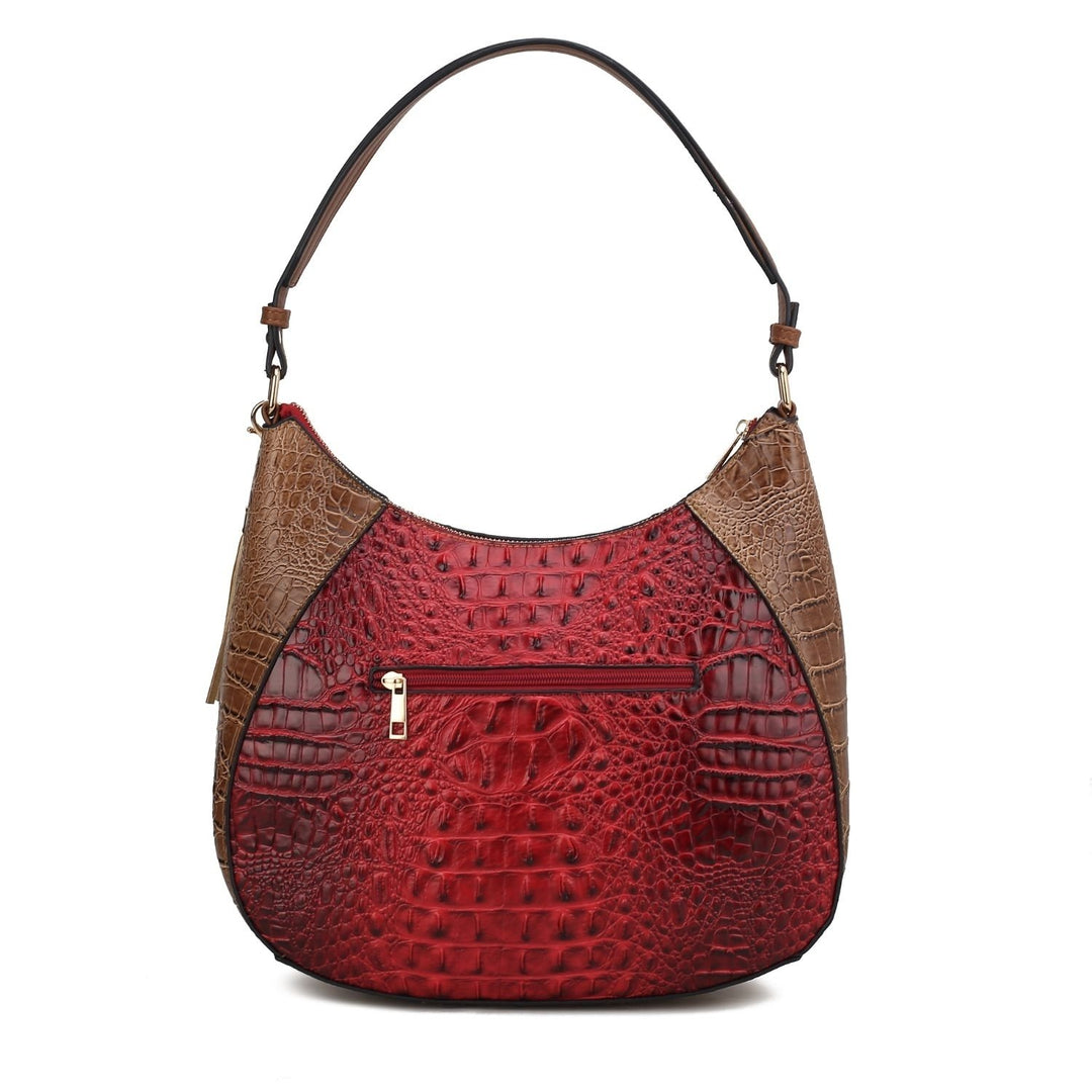 Nayra Shoulder Bag Multi-Functional Embossed Hobo Handbag by Mia K. Image 10