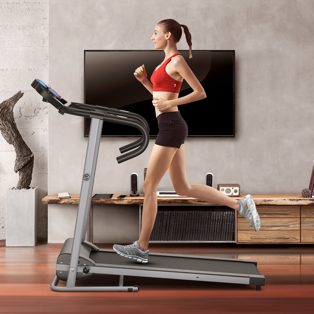 1100W Folding Treadmill Electric Support Motorized Power Running Fitness Machine Image 9